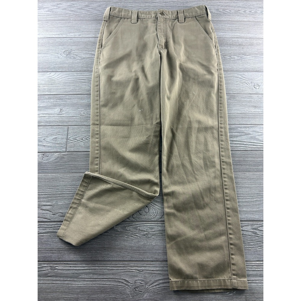 Carhartt Mens Relaxed Fit Khaki Pants Tan Straight Leg Work Casual BN2291-M